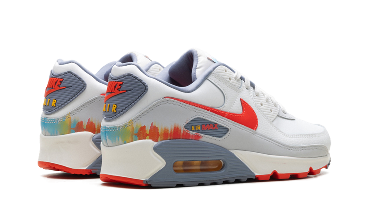 Air Max 90 Premium "Summit White Ashen Slate Pure Platinum Bright Crimson" HJ9147 121