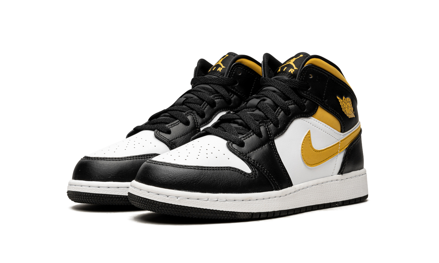 Air Jordan 1 Mid GS "Pollen / Black / White" 554725 177