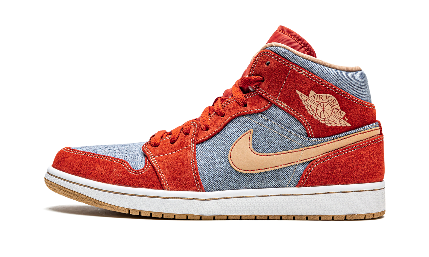 Air Jordan 1 Mid SE "Denim Red Suede" DM4352 600