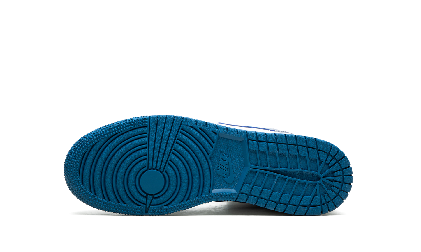 Air Jordan 1 Mid GS "Cement / True Blue" DQ8423 014