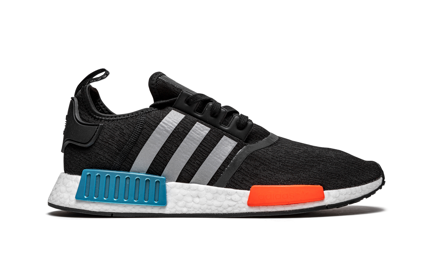 NMD_R1 "Black / Silver / Solar Red" FY5727
