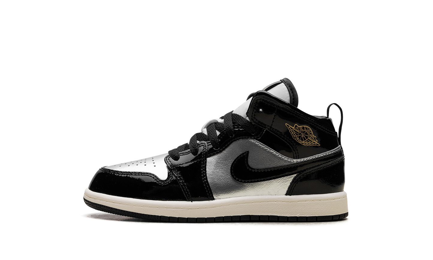 Jordan 1 Mid SE PS "Black Metallic Silver Sail Metallic Gold" FZ3937 001