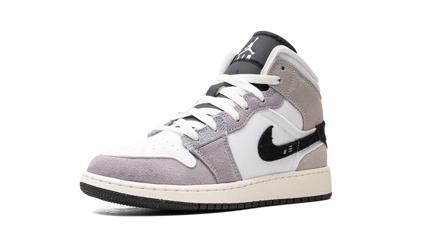 Air Jordan 1 Mid SE Craft GS "Cement Grey" FD9091 002