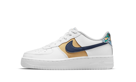 Air Force 1 Low '07 LV8 GS "White Blue Void Metallic Gold" DM3089 100