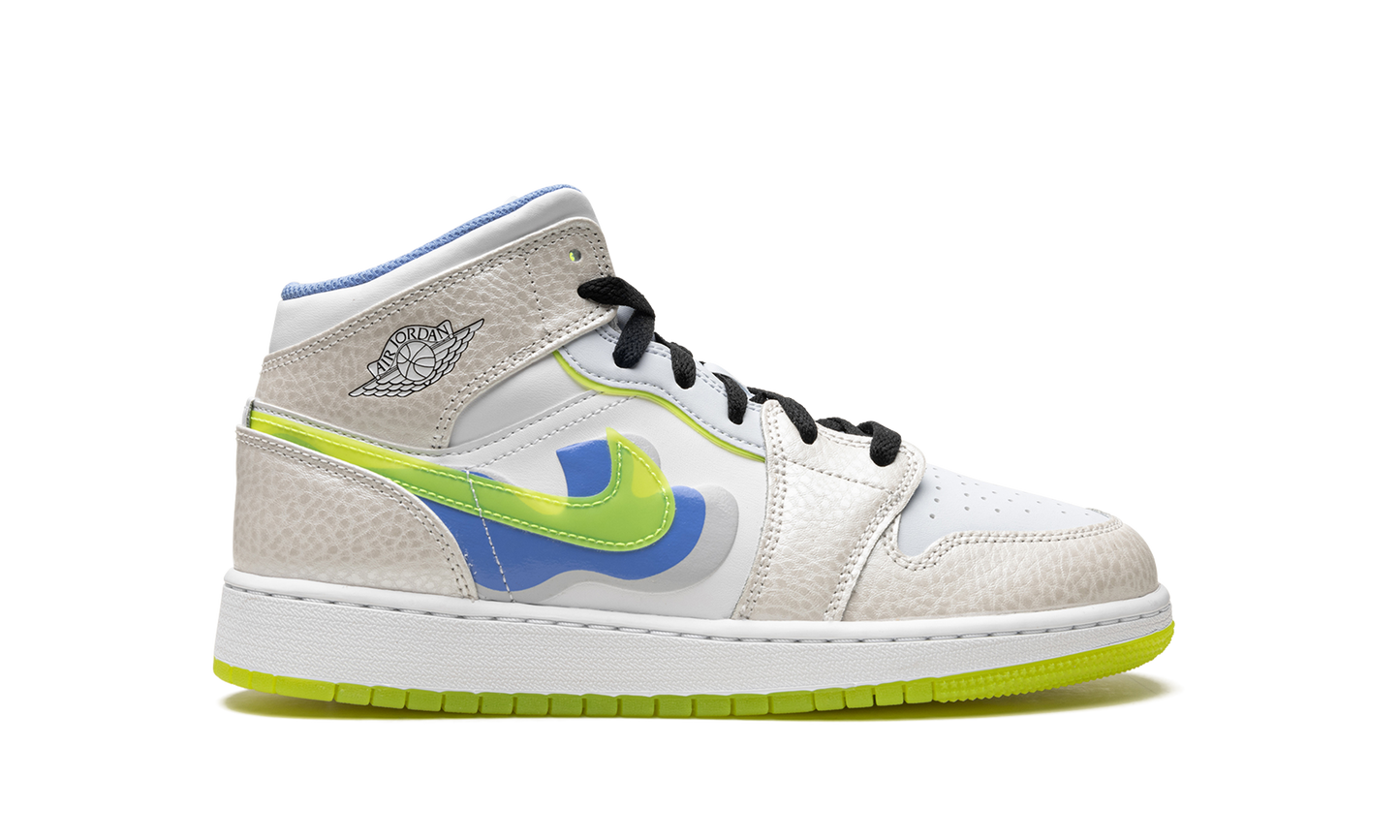 Air Jordan 1 Mid SE GS "Warped Swoosh'" DV1314 017