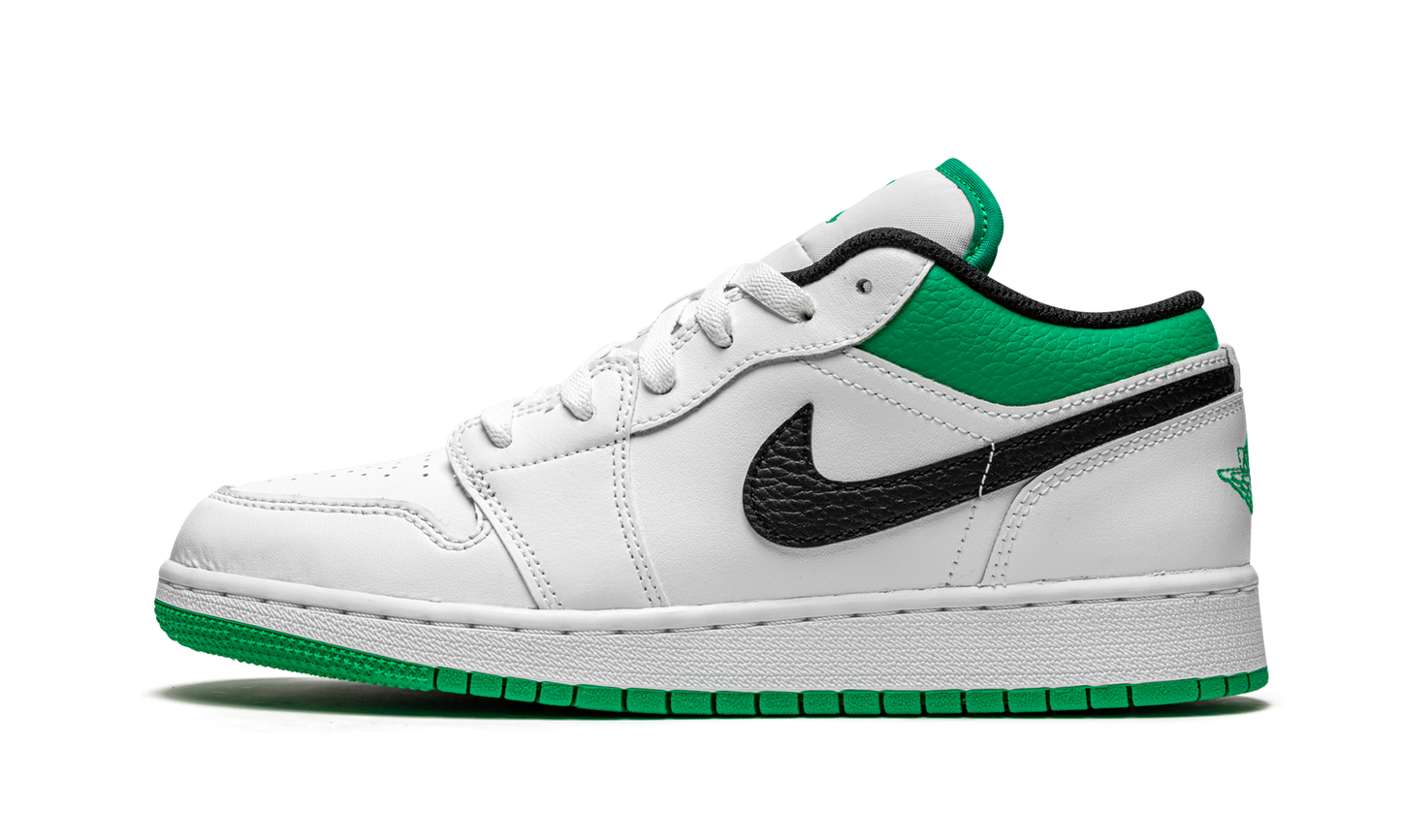 Air Jordan 1 Low GS "White / Stadium Green" 553560 129