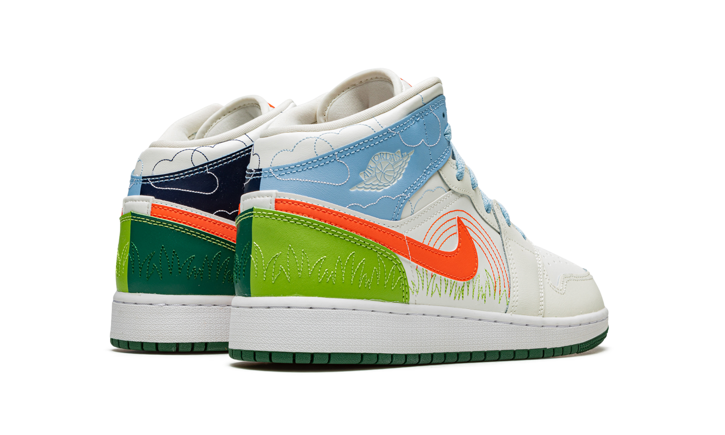 Air Jordan 1 MID SE GS "Stitch" DX2462 100