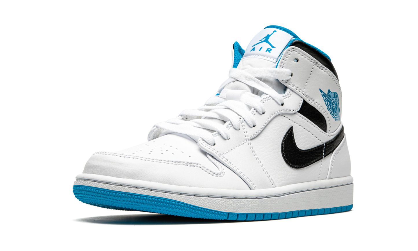 Air Jordan 1 Mid "White / Laser Blue" 554724 141