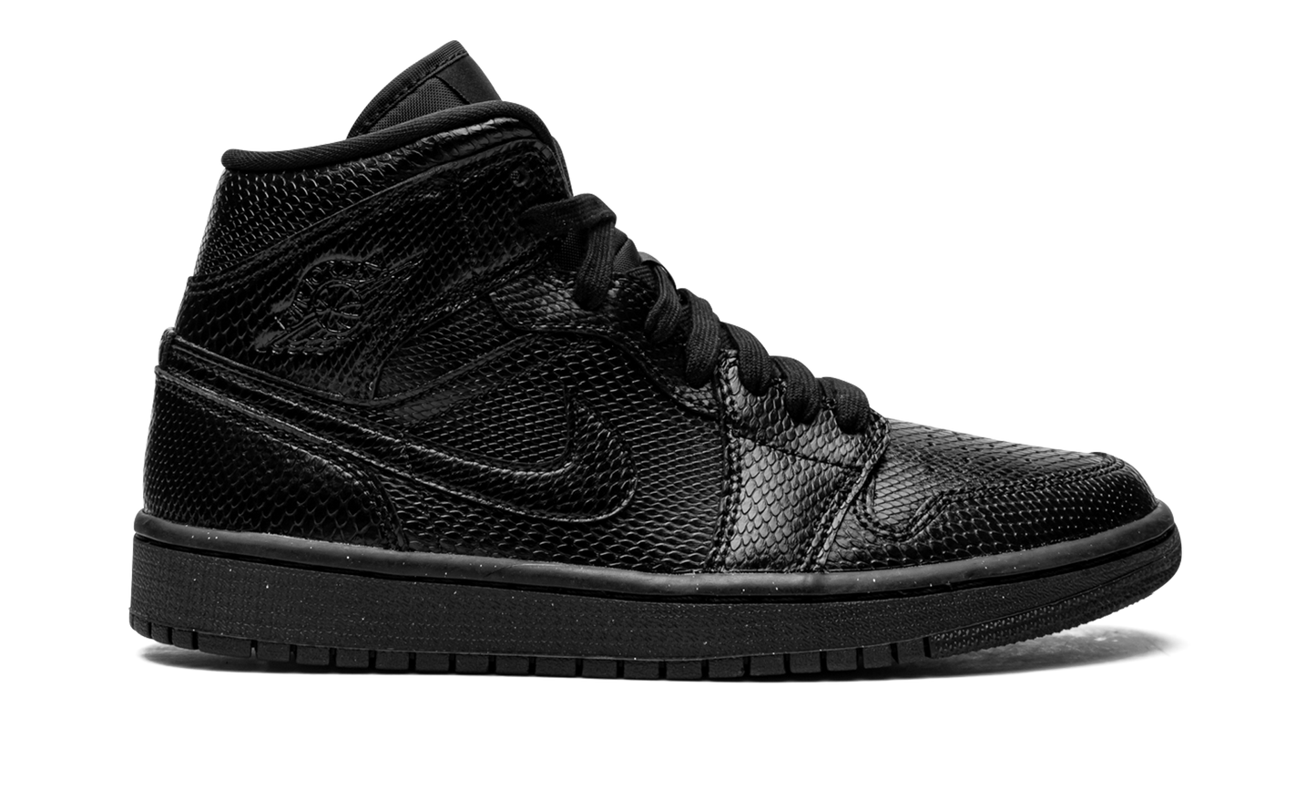 AIR JORDAN 1 MID WMNS "Black Snakeskin" BQ6472 010