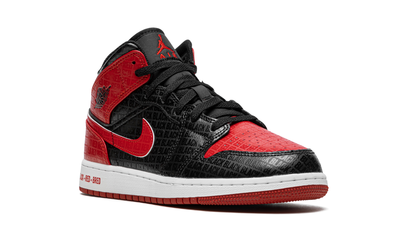 Air Jordan 1 Mid GS "Bred Text" DM9650 001