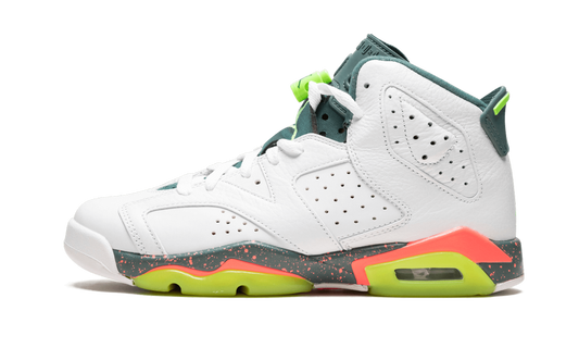 Air Jordan 6 Retro GS "Bright Mango/Ghost Green" 384665 114