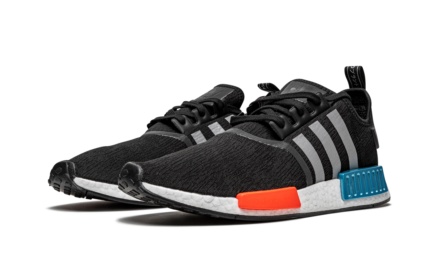 NMD_R1 "Black / Silver / Solar Red" FY5727