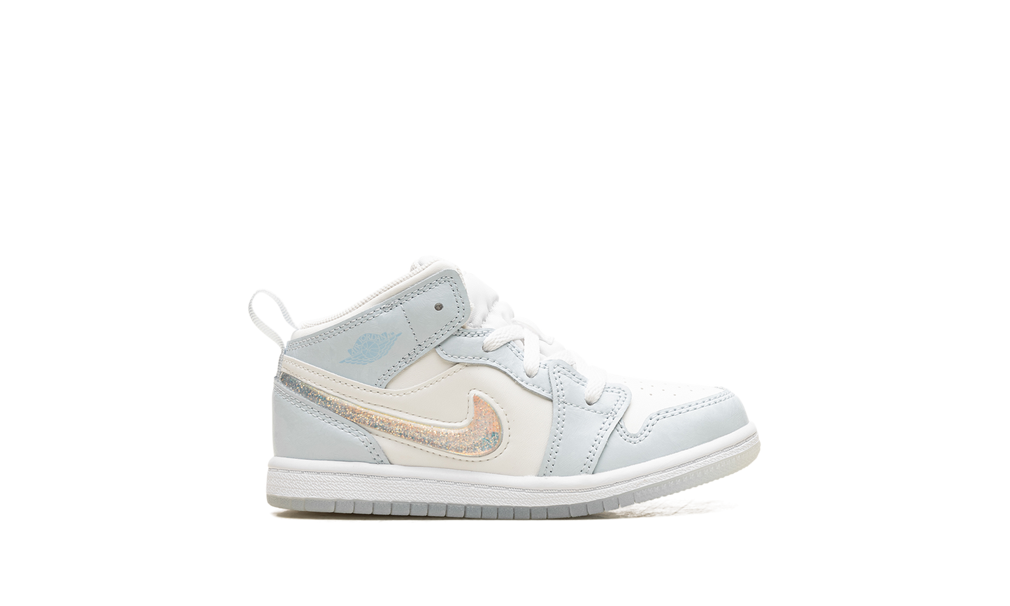 Air Jordan 1 Mid TD "Glitter Swoosh" FQ9116 400