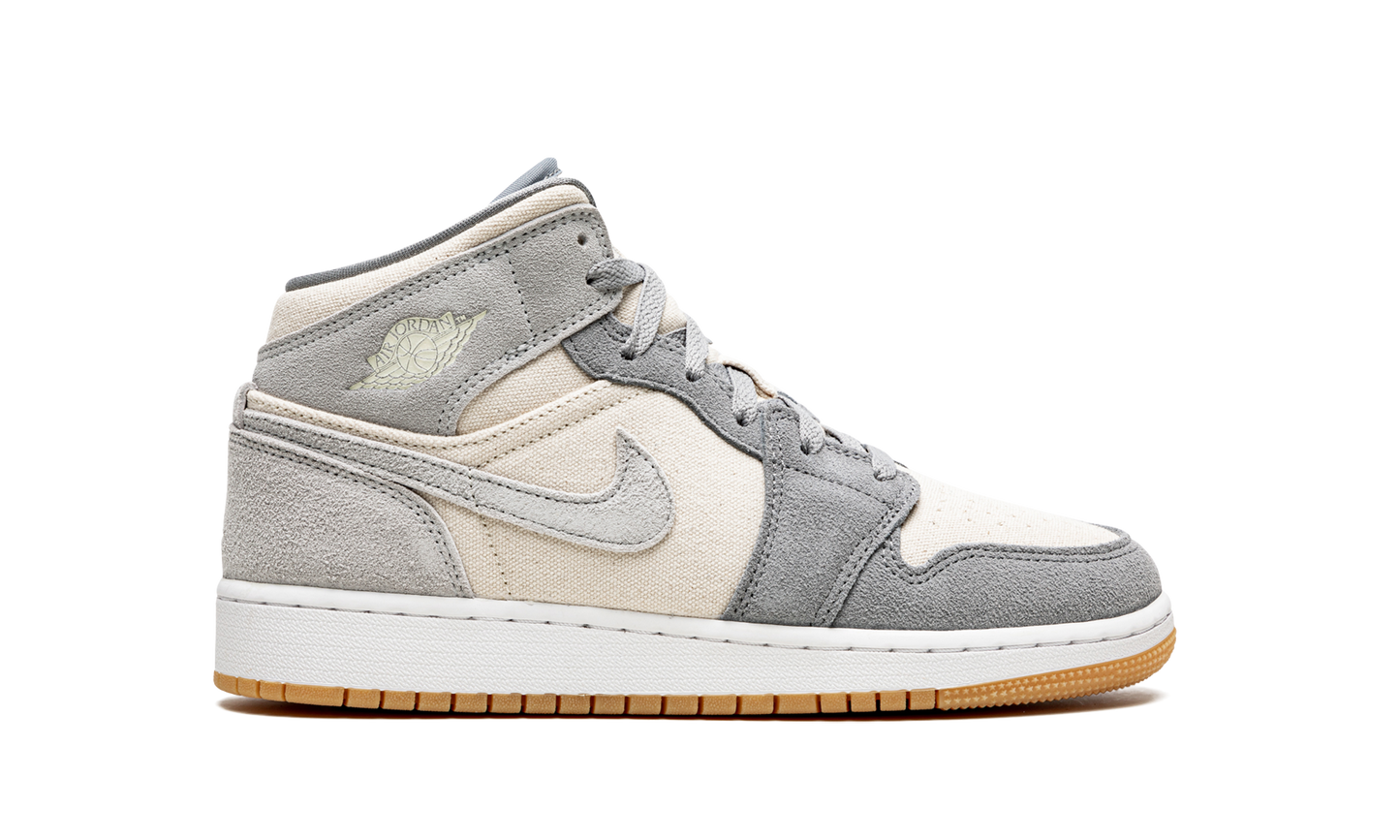 Air Jordan 1 Mid SE GS "Coconut Milk / Particle Grey" DN4346 100