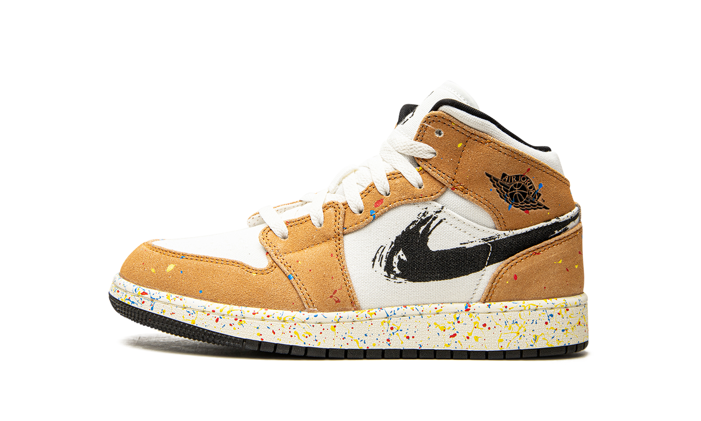 Air Jordan 1 Mid SE GS "Brushstroke" DA8006 100