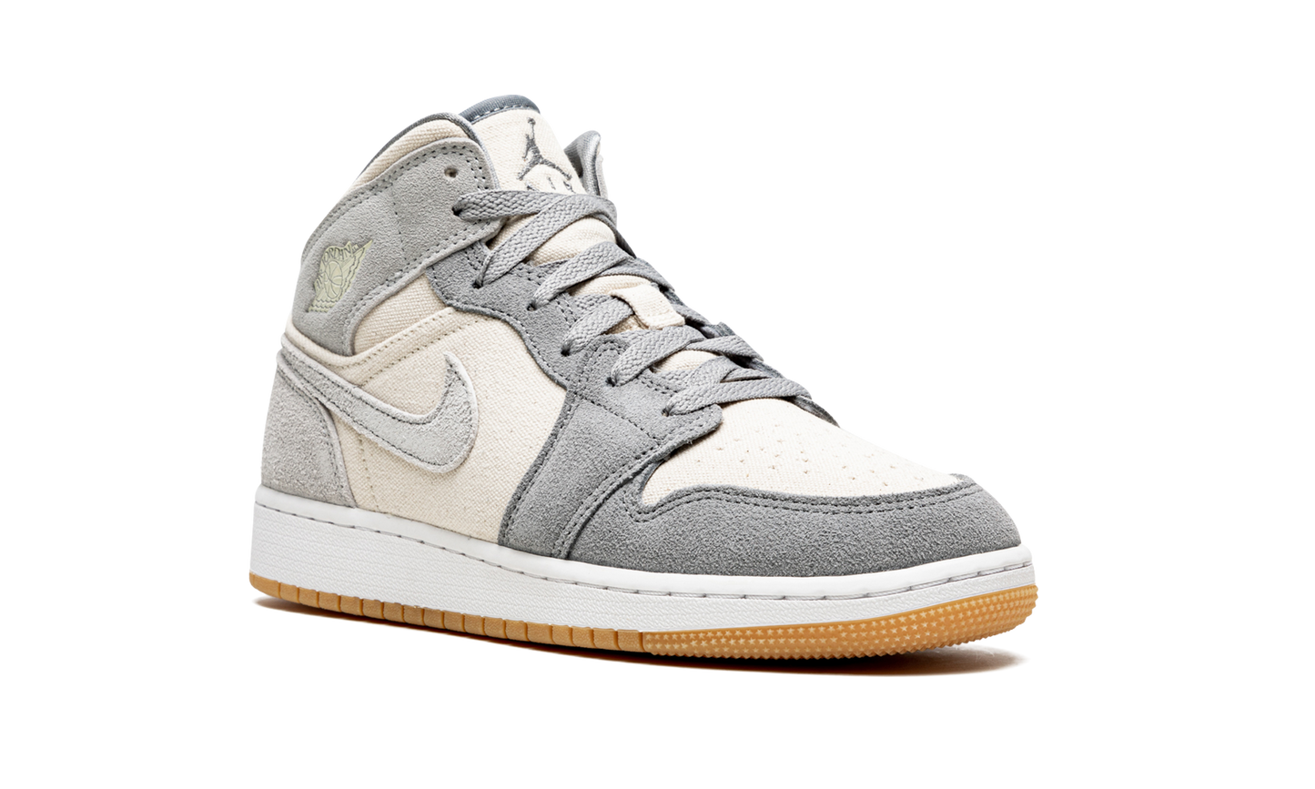 Air Jordan 1 Mid SE GS "Coconut Milk / Particle Grey" DN4346 100