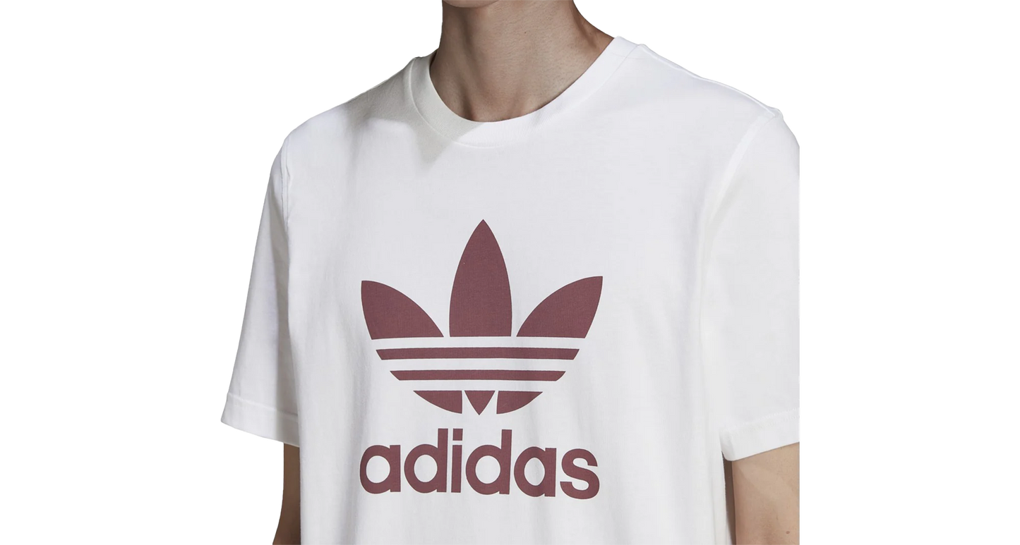 Adicolor Classics Trefoil Tee "White Burgundy" HE9514