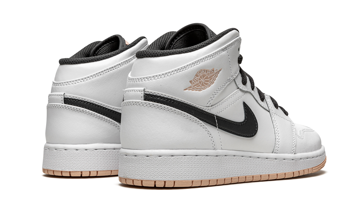 Air Jordan 1 Mid GS "White / Arctic Orange" 554725 180