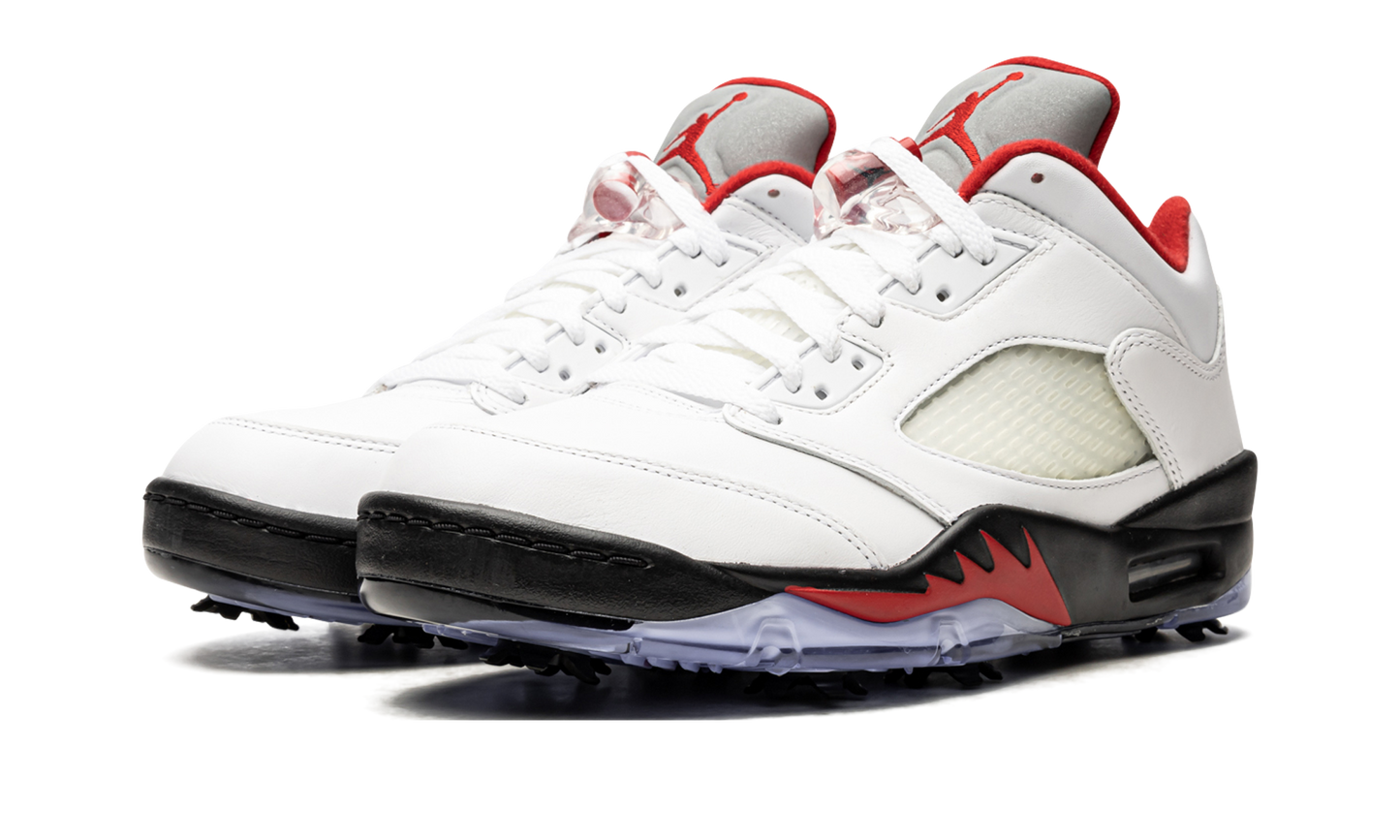 Air Jordan 5 Low Golf "Fire Red - Silver Tongue" CU4523 100