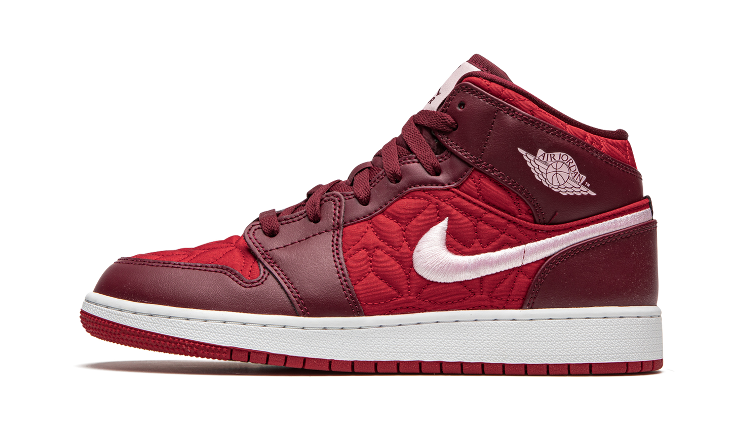 Air Jordan 1 Mid SE GS "Red Quilt" AV5174 600