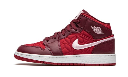 Air Jordan 1 Mid SE GS "Red Quilt" AV5174 600