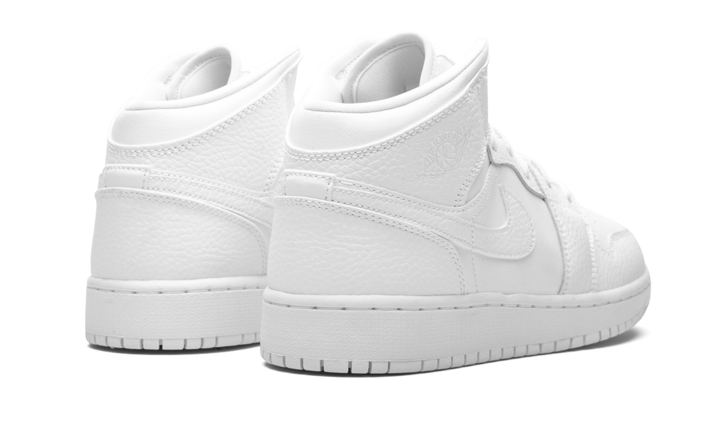 Air Jordan 1 Mid GS "Triple White" 554725 130