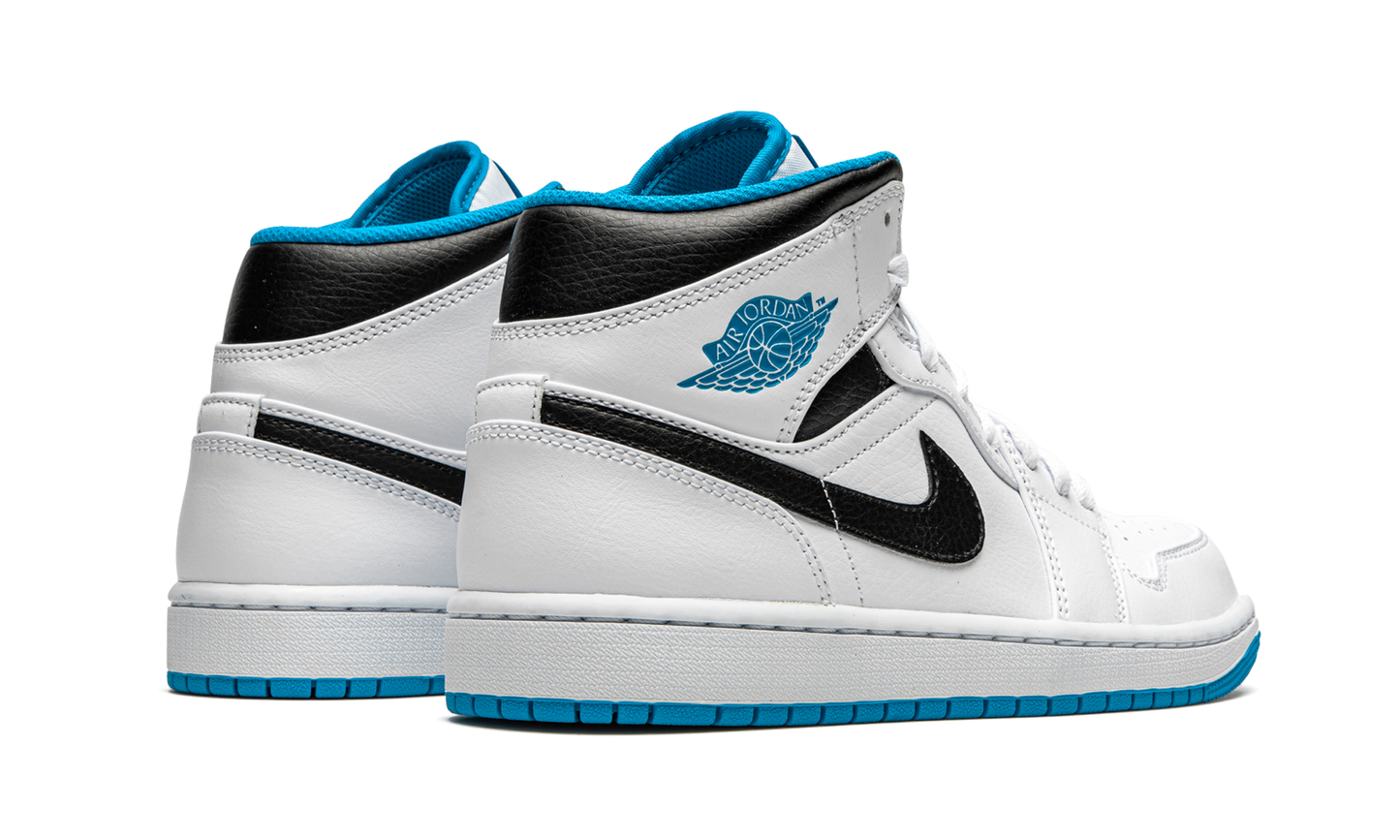 Air Jordan 1 Mid "White / Laser Blue" 554724 141