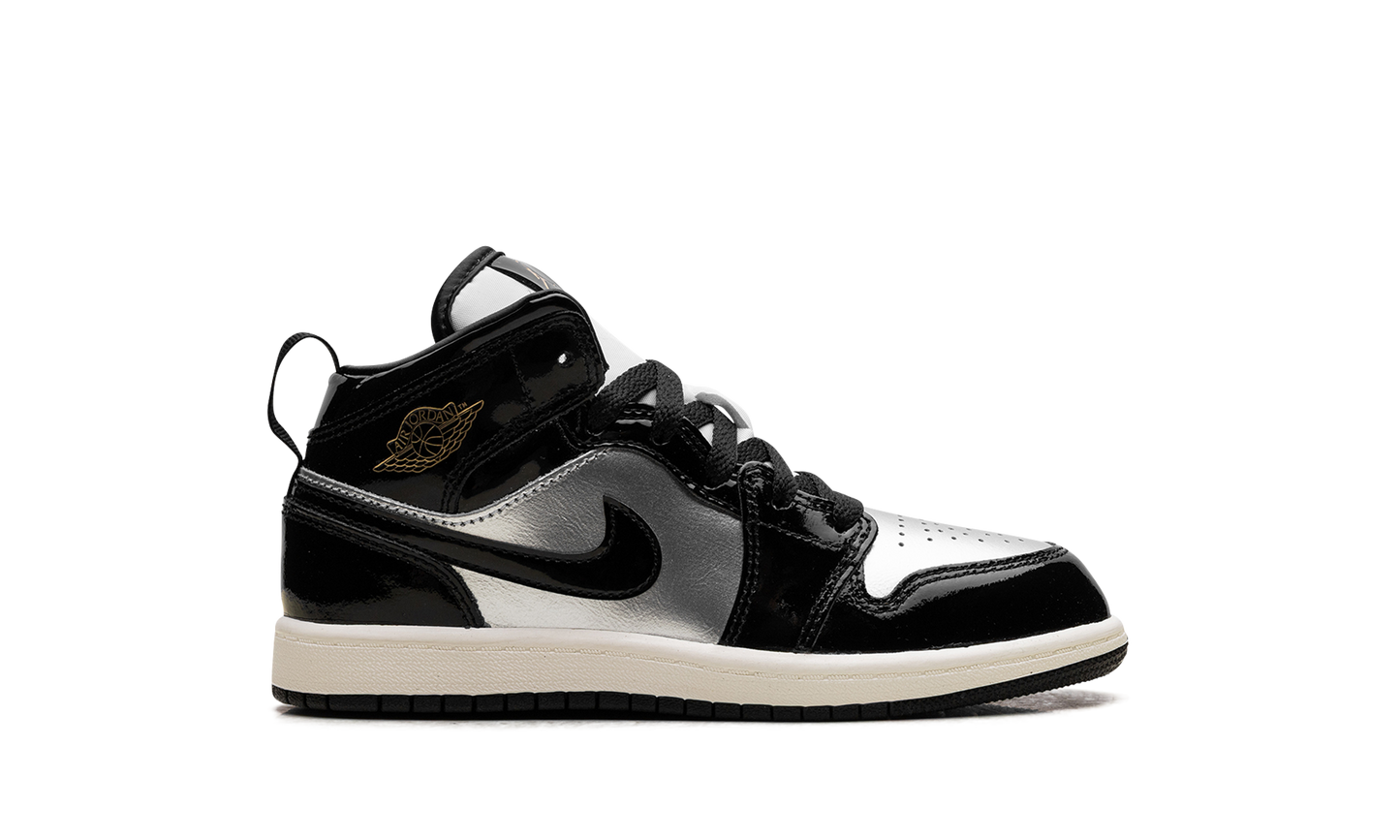 Jordan 1 Mid SE PS "Black Metallic Silver Sail Metallic Gold" FZ3937 001