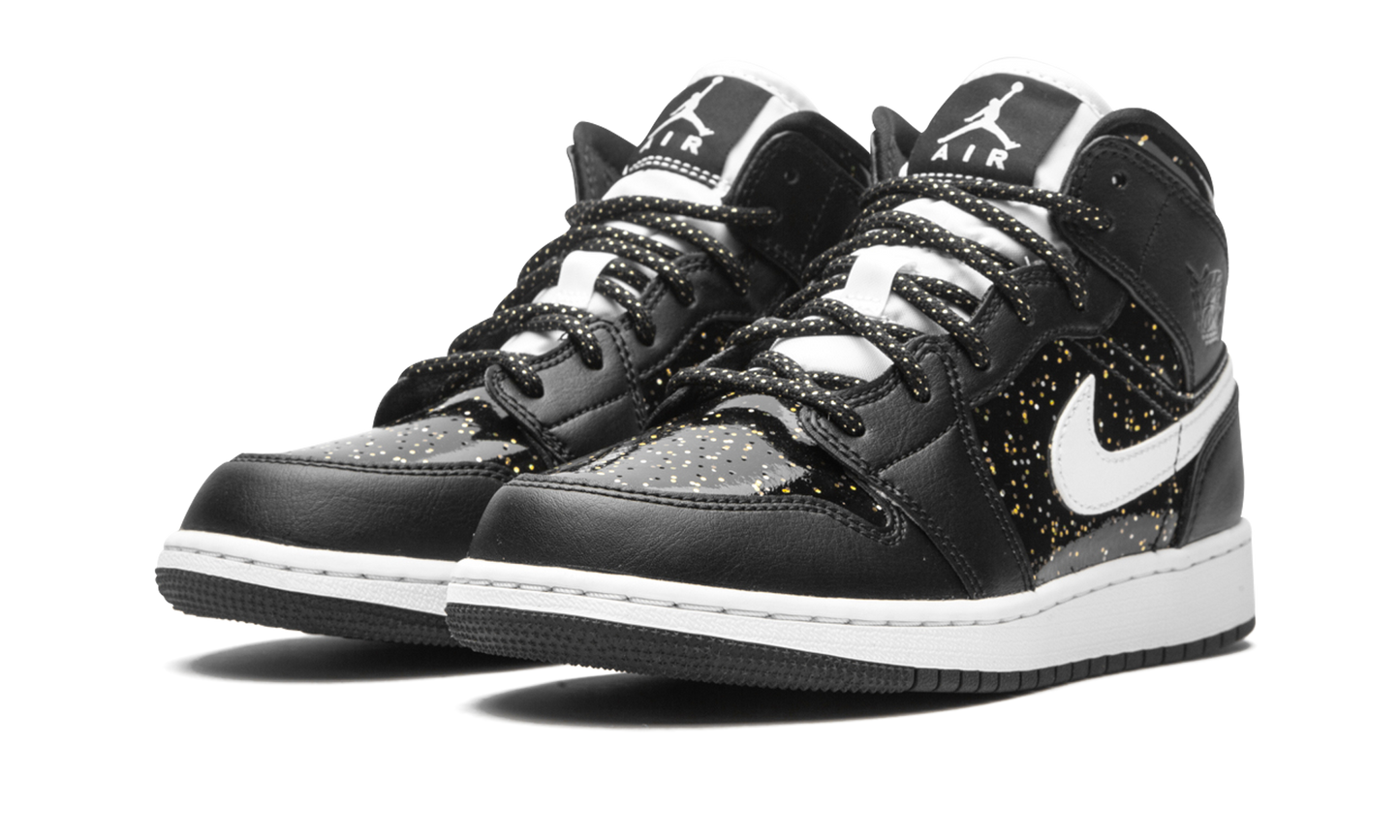 Jordan 1 Mid SE GS "Black Glitter" AV5174 001