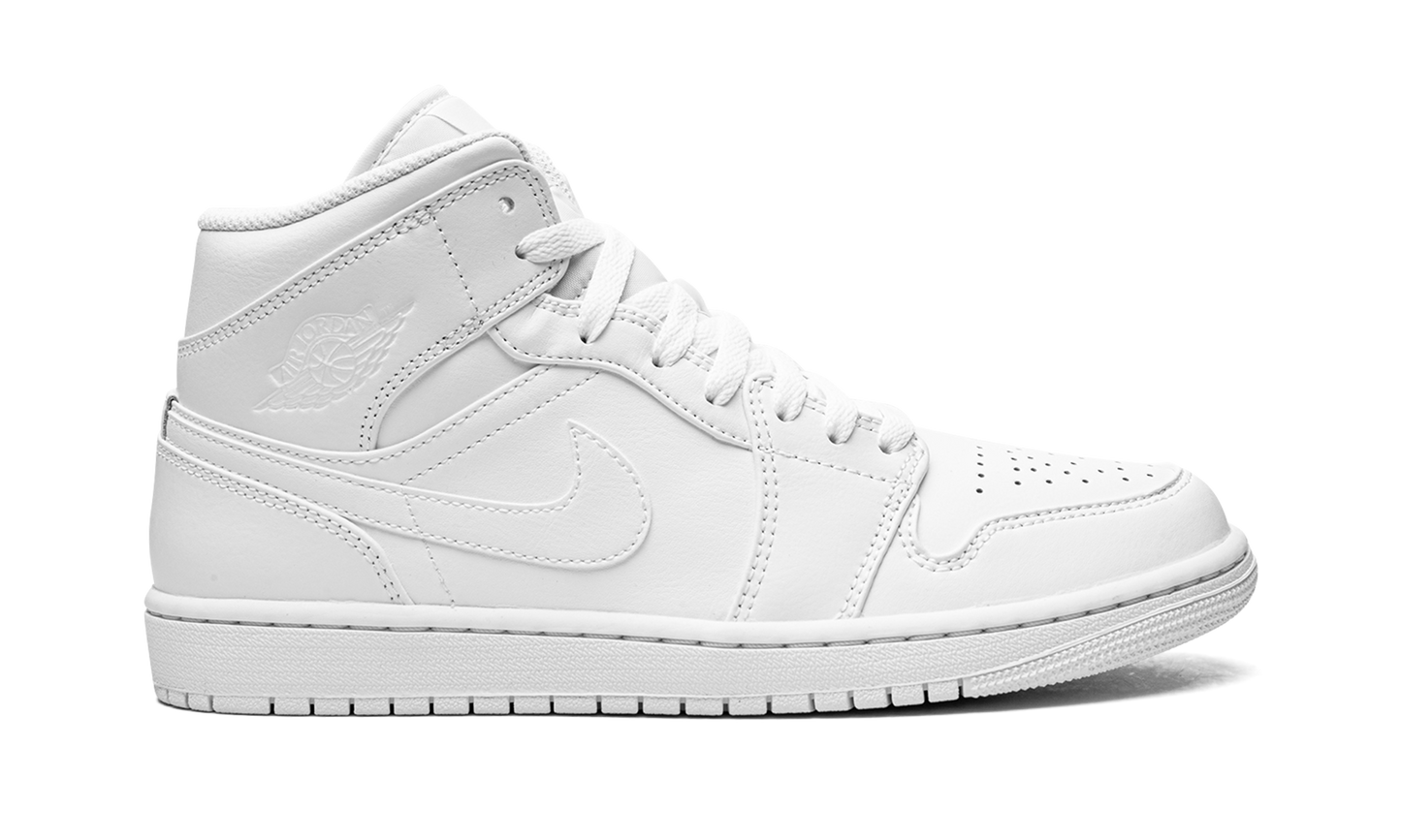 Air Jordan 1 Mid "Triple White" 554724 136
