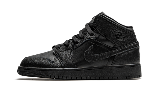 Air Jordan 1 Mid GS "Triple Black" 554725 091