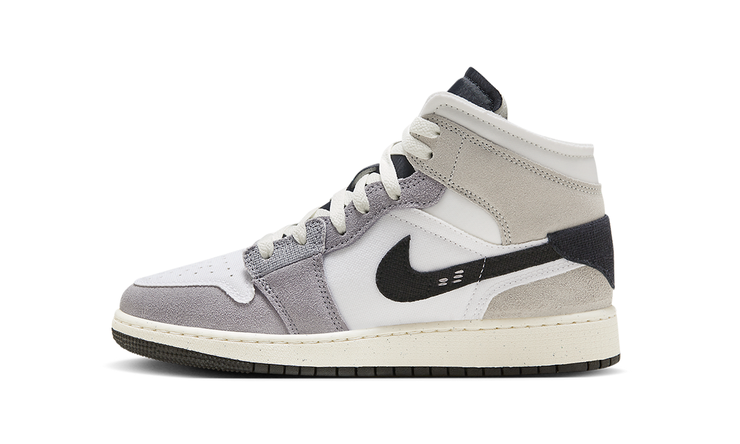 Air Jordan 1 Mid SE Craft GS "Cement Grey" FD9091 002