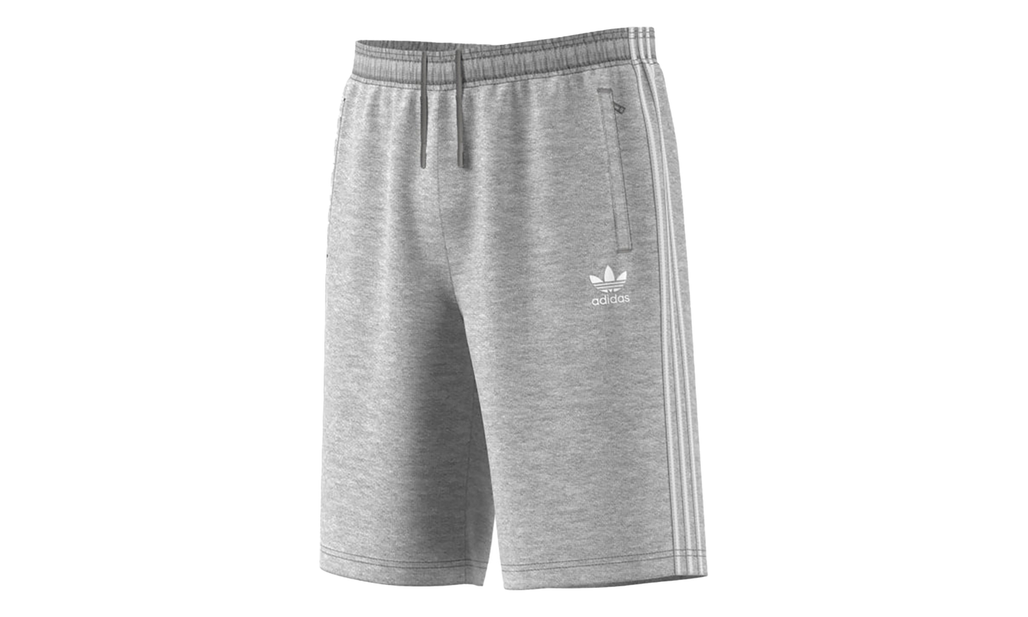 Originals 3 Stripes French Terry Short "Medium Grey Heather / White" CE4836