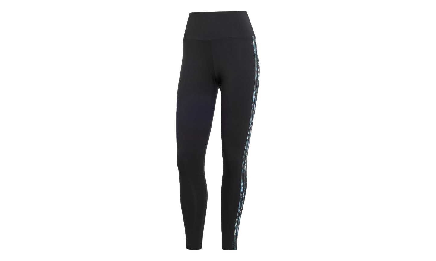 Wo 3 STRIPE FLORAL LEGGINGS "Black" II3192