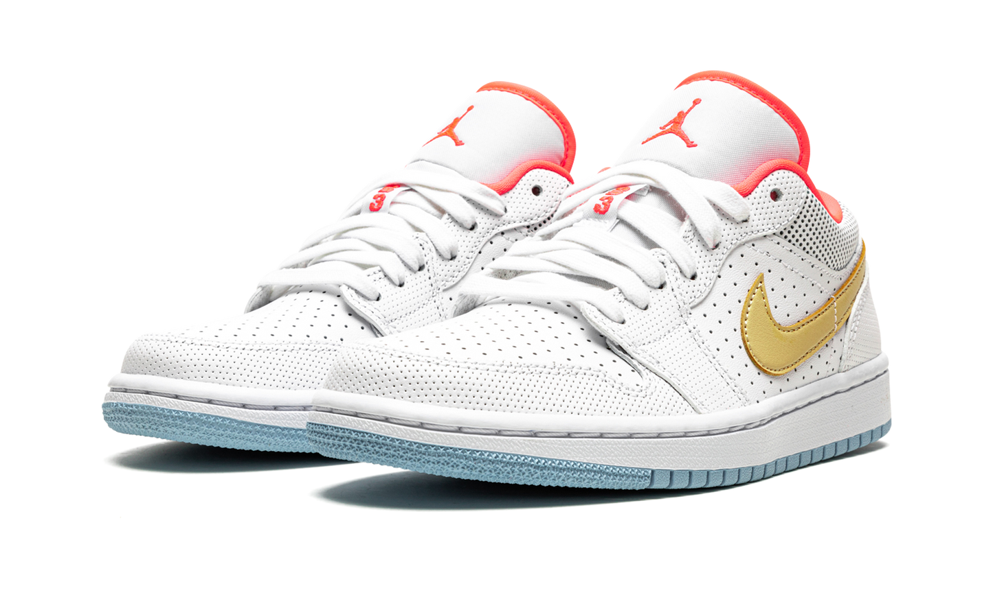 AIR JORDAN 1 LO SE WMNS "White / Sesame / Flash Crimson" DC9509 100