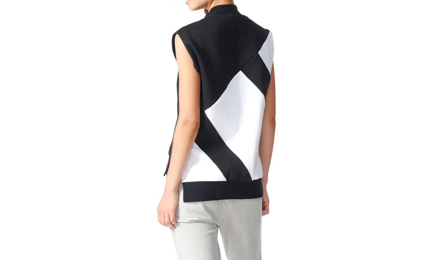 EQT Full Front Zip Regular Fit Vest "Black / White" BK6156