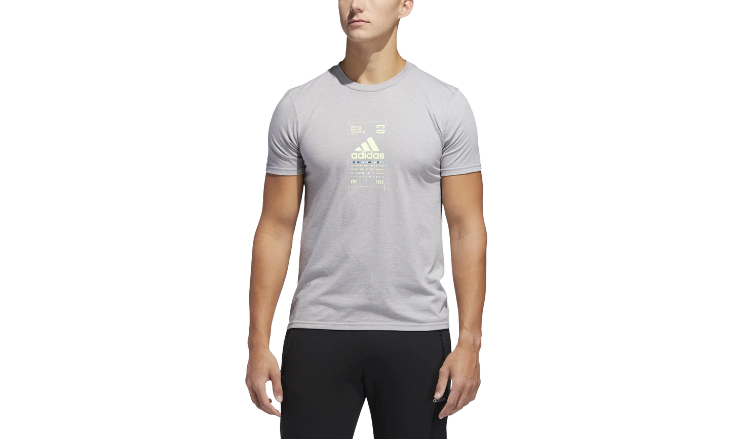 Emblem Coded Graphic Tee "Grey Heather" DV2111