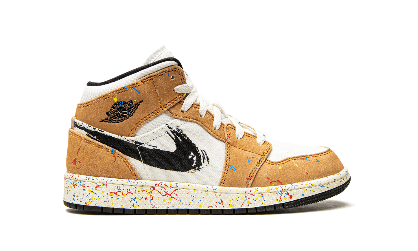 Air Jordan 1 Mid SE GS "Brushstroke" DA8006 100