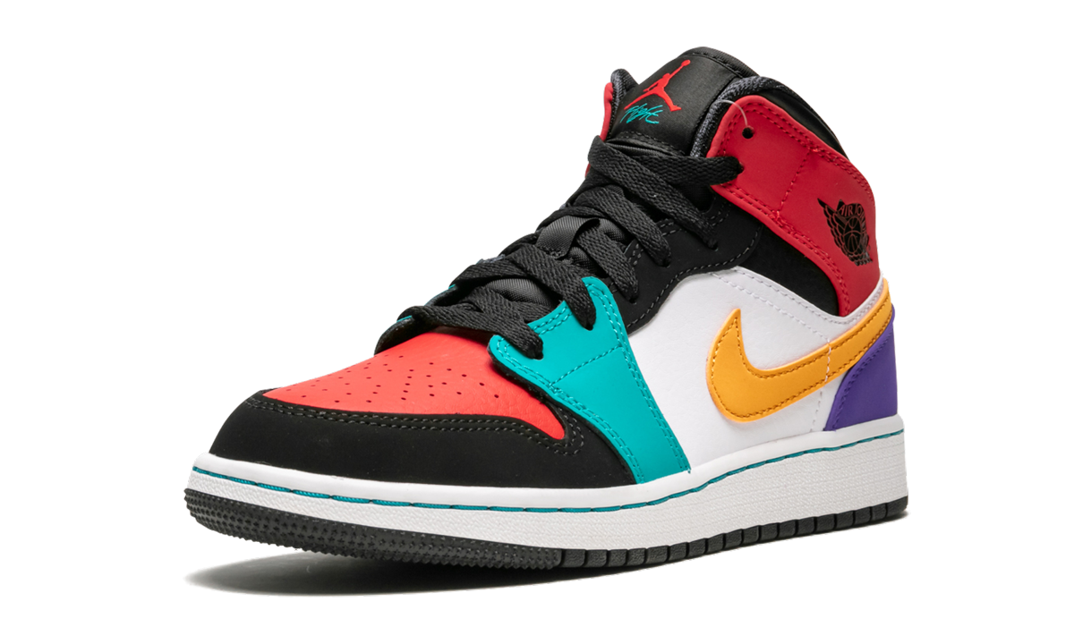Air Jordan 1 Mid GS "Multicolor" 554725 125